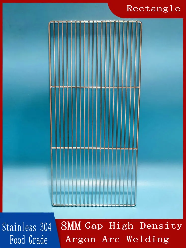 HQ GM01 Edelstahl, Lebensmittelqualität, 15/35/40/45/50/60/70/80/100 cm, rechteckig, für Grill, Holzkohle, Grill, Drahtgitter, Netznetz