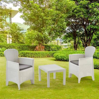 Ipae Progarden - Outdoor-Lounge-Set Foggia, Gartengarnitur mit 2 Sesseln und 1 Couchtisch, Sitzecke Image