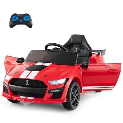 Costway 12V Licensed Ford Mustang Shelby GT500 Kids Ride on Car with Remote Control for Kids Aged 3-8-Red