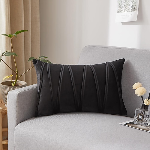 Dekorative Wurfkissen, Samtbezug für Kissen, Kissenbezug, Heimbüro-Kissenbezug, moderner Musterraum-Kissenbezug, Outdoor-Kissen für Sofa, Couch, Bett, Stuhl, Rosa, Blau, Salbeigrün, Lila Image