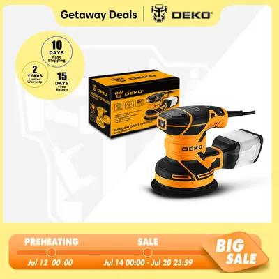 DEKO DKOS32XL125 320W Speed 14000pm Random Orbit Sander Home DIY Carpenter Strong Dust Collection Polisher