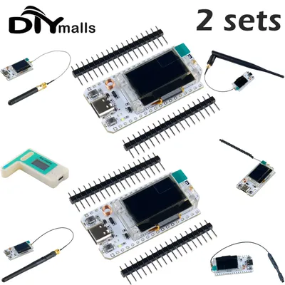 2sets ESP32 lora32 lora 32 V3 Kit SX1262 868MHz 915MHz 0.96 OLED Display Development Board for