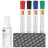NOBO Whiteboard-Starter-Set (4 Whiteboard-Marker, Whiteboard-Radiergummi und Whiteboard-Reinigungsspray).