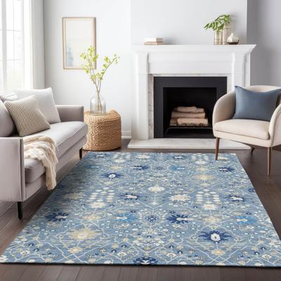 Machine Washable Indoor/ Outdoor Global Traditional Chantille Rug