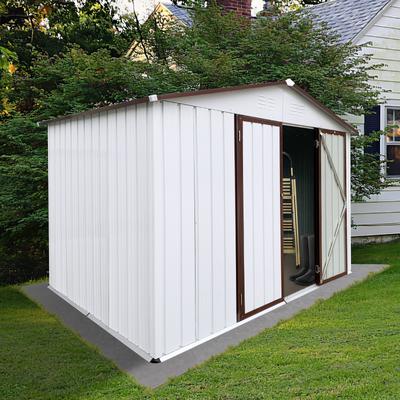 Metal garden sheds 10ftx12ft outdoor storage sheds with window