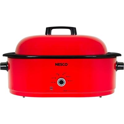 NESCO 18 Quart Roaster Slow Cooker - Red