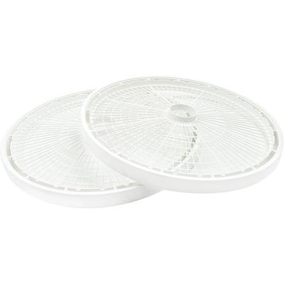 NESCO TR-2 White Plastic Round 15 1/2" Add-A-Trays, to fit 1000 Series Food Dehydrators, 2 Pack