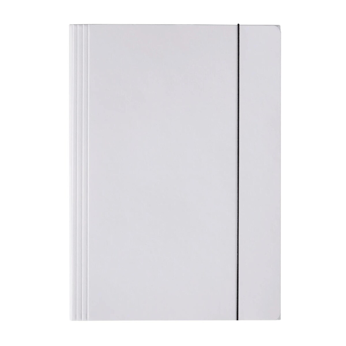 Falken 15061902 Sammelmappe LongLife, extrastark, ca. 700g/m2-Karton, A4, m. 3 Klappen u. Gummizug, 5er Poly - Weiß Image