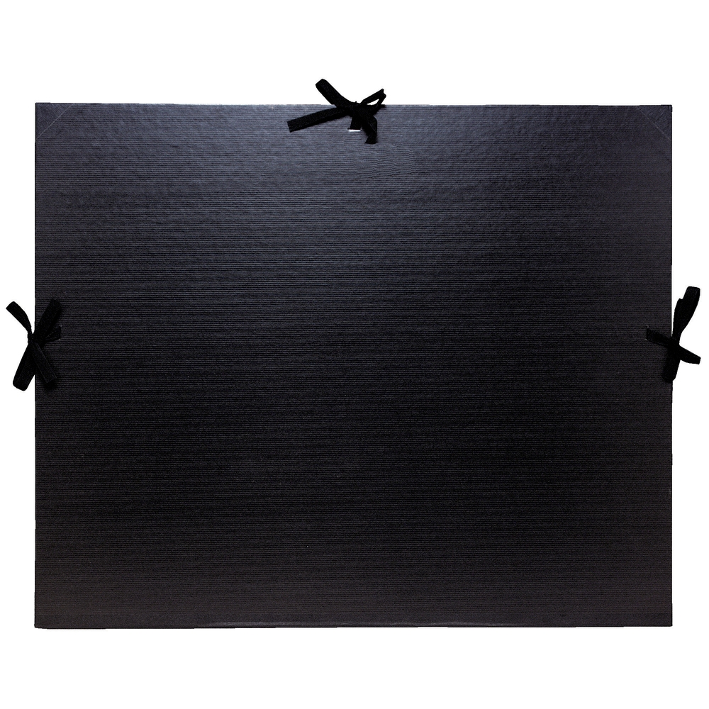 Exacompta Zeichenmappe mit Schleifchen für Format DIN A3, Kraft schwarz, 32x45cm Image