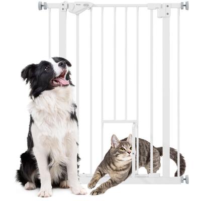 PawHut Hunde Türschutzgitter, Treppenschutzgitter, 74-80 cm Hunde Türgitter, Treppenschutz,