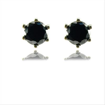 Luxenter Ohrringe, 925er Sterlingsilber und rhodinierte Onyx-Zirkonia-Ohrringe Image