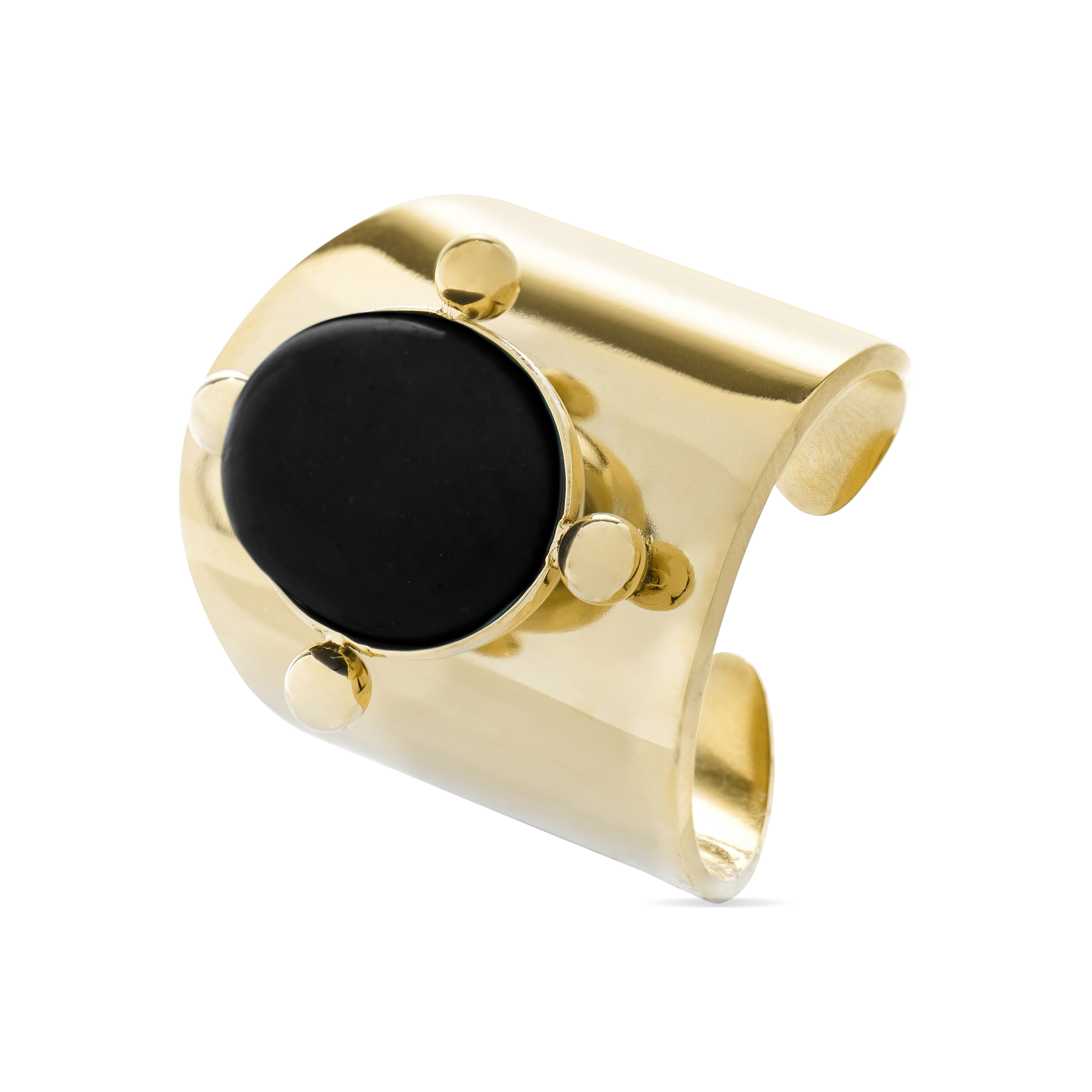 Luxenter Onyx Ring aus 18K Gelbgold - Rhumo Image