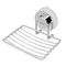 Salle de bain ventouse sous vide argent porte-savon tasse boîte plat savon stockage économiseur plateau de douche accessoires de salle de bain