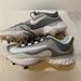 Nike Shoes | Nike React Men’s Metal Baseball Cleats (9.5) Retails For $145 | Color: Gray/White | Size: 9.5