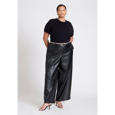 Women's Skinny Belt With Plaque by ELOQUII in Black Croco (Size 18/20)