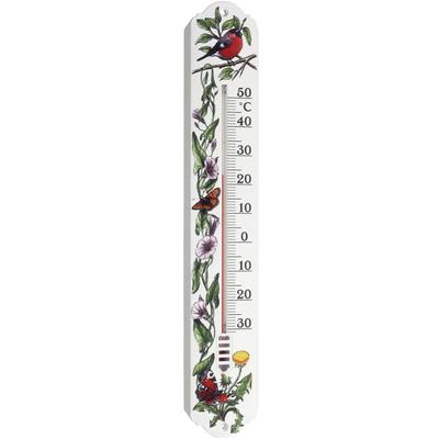 Analoges Innen-Außen-Thermometer Thermometer Weiß, Blumen - Tfa Dostmann