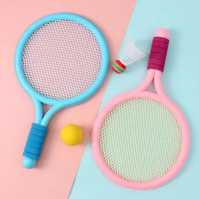 2 in1 Tennis Badminton Racket Set Soft 1 Tennis Balls Tennis Toys Sport with 1 Badminton Shuttlecock