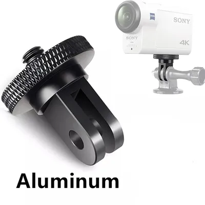 Aluminum Alloy 1/4 inch Mini Tripod Adapter Mount for GoPro Hero 12 10 9 8 5 Black Sjcam M10 Xiaomi