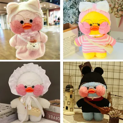 30cm Cute Lalafanfan Yellow Ducks Stuffed Soft Toy Kawaii Soothing Toys Animal Dolls Pillow For