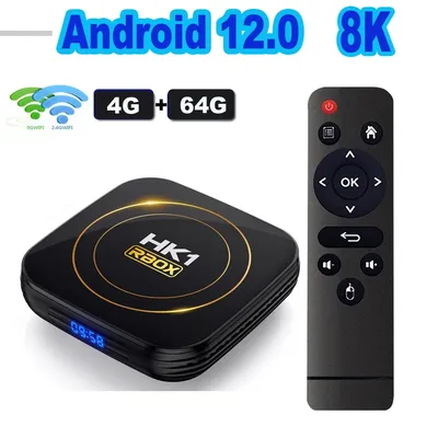 HK1 RBOX H8S Android 12 TV BOX 8K Quad Core Allwinner H618 RAM 2GB 4GB ROM 2.4G 5G WIFI BT5.0 64GB
