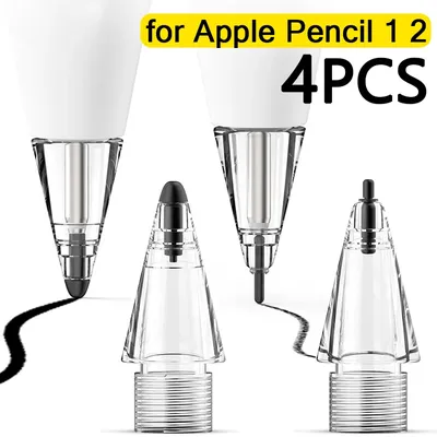 Transparent Wear-Resistant Fine Point Precise Control Stylus Pen Tips for Apple Pencil 1 2 HB