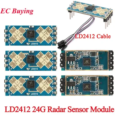 5Pc/1pc LD2412 24G Human Presence Sensing Radar Sensor Module Wide-angle Millimeter Wave Radar