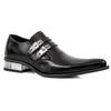 New Rock Newman-Schuhe aus schwarzem Leder mit Schnalle – M-2246-S14