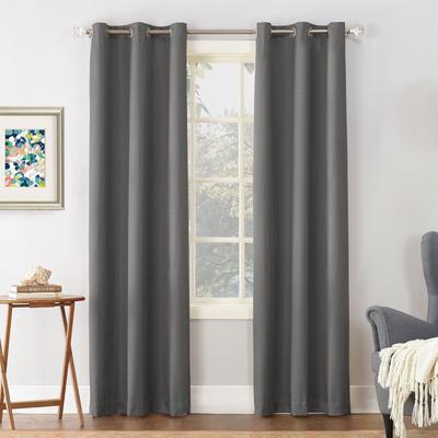 Wide Width Cooper blackout grommet panel by BrylaneHome in Charcoal (Size 40
