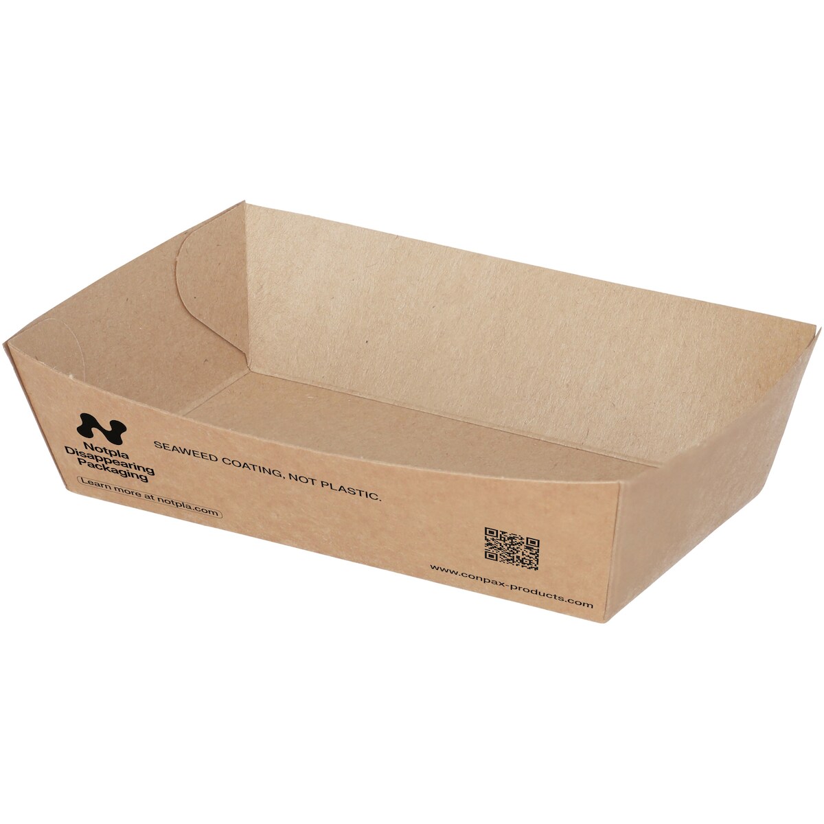 840 Snacktrays, Pappe `NOTPLA` 3,5 cm x 7 cm x 12 cm braun Image