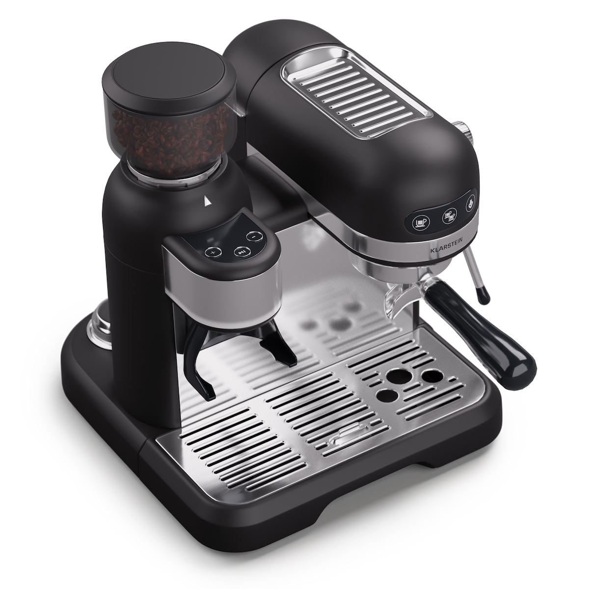 Klarstein Bella Café Espressomaschine inkl. Mahlwerk 1550W 20 bar 1,4 l Schwarz Image