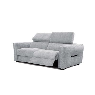 3-Sitzer Sofa mit 1 Relaxfunktion in Stoff, hellgrau