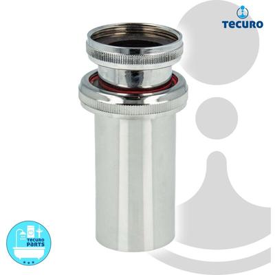 Tauchrohr mit ø 38 x 1 1/4 Zoll Überwurfmutter x 92 mm sonderausführung, Messing verchromt - Tecuro Image