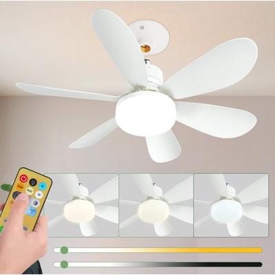 Coocheer - 52 cm leiser Deckenventilator mit Licht und Fernbedienung, 40 w Deckenventilatorlampe Image