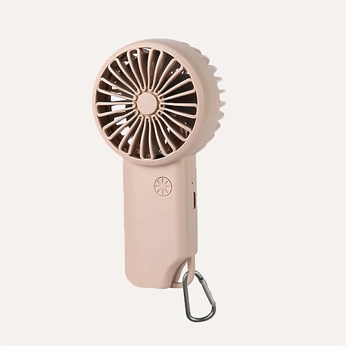 Leiser Mini Handheld Lüfter – USB wiederaufladbarer 3-Geschwindigkeits kleiner Taschenlüfter für Zuhause Büro und Außenbenutzung Image