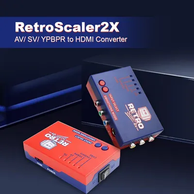RetroScaler2X A/V To HDMI-Compatible Converter For SEGA Dreamcast/Saturn Line Doubler 2X For N64/PS2