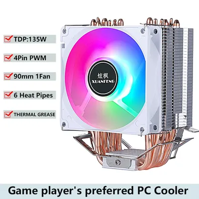 PC Air-Cooled Radiator CPU Cooling Fan 2/4/6 Heat Pipe Cooler Installing LGA2011 x79 x99 E5 2066