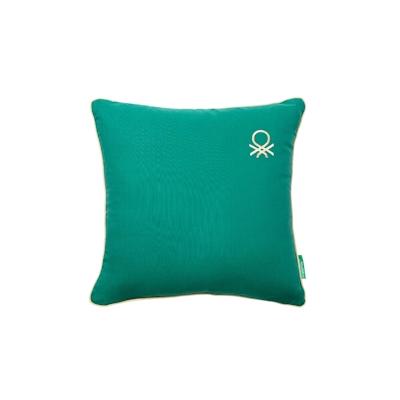 Benetton - Kissen 45 x 45 cm, 100 % Baumwolle, blauer Regenbogen Image