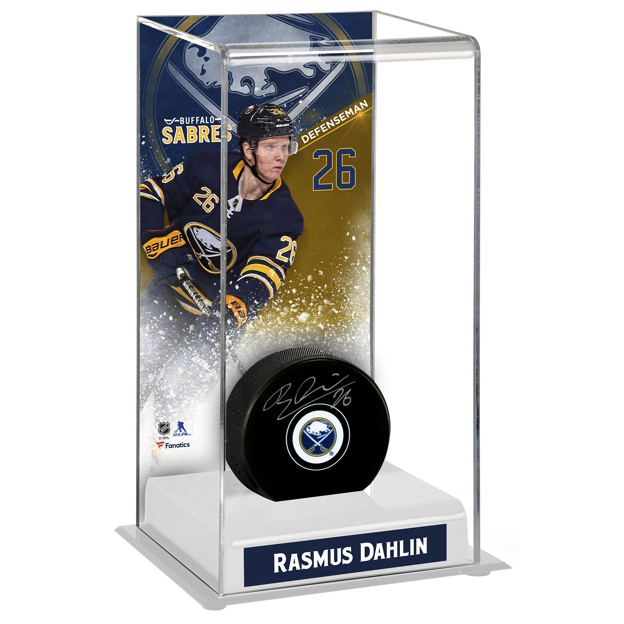 "Rasmus Dahlin Buffalo Sabres Deluxe hohe Hockey-Puck-Hülle" Image