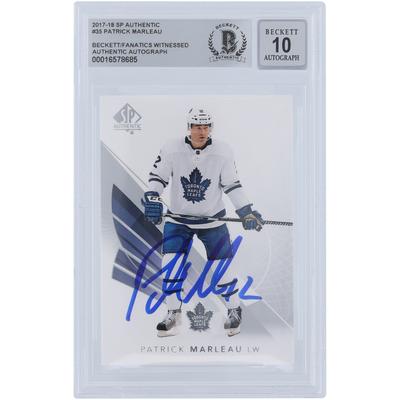 Patrick Marleau Toronto Maple Leafs signiert 2017–18 Upper Deck SP Authentic #35 Beckett Fanatics bezeugt authentifiziert 10 Karte Image