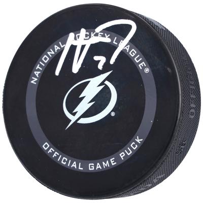 Haydn Fleury Tampa Bay Lightning signierter offizieller Spielpuck Image