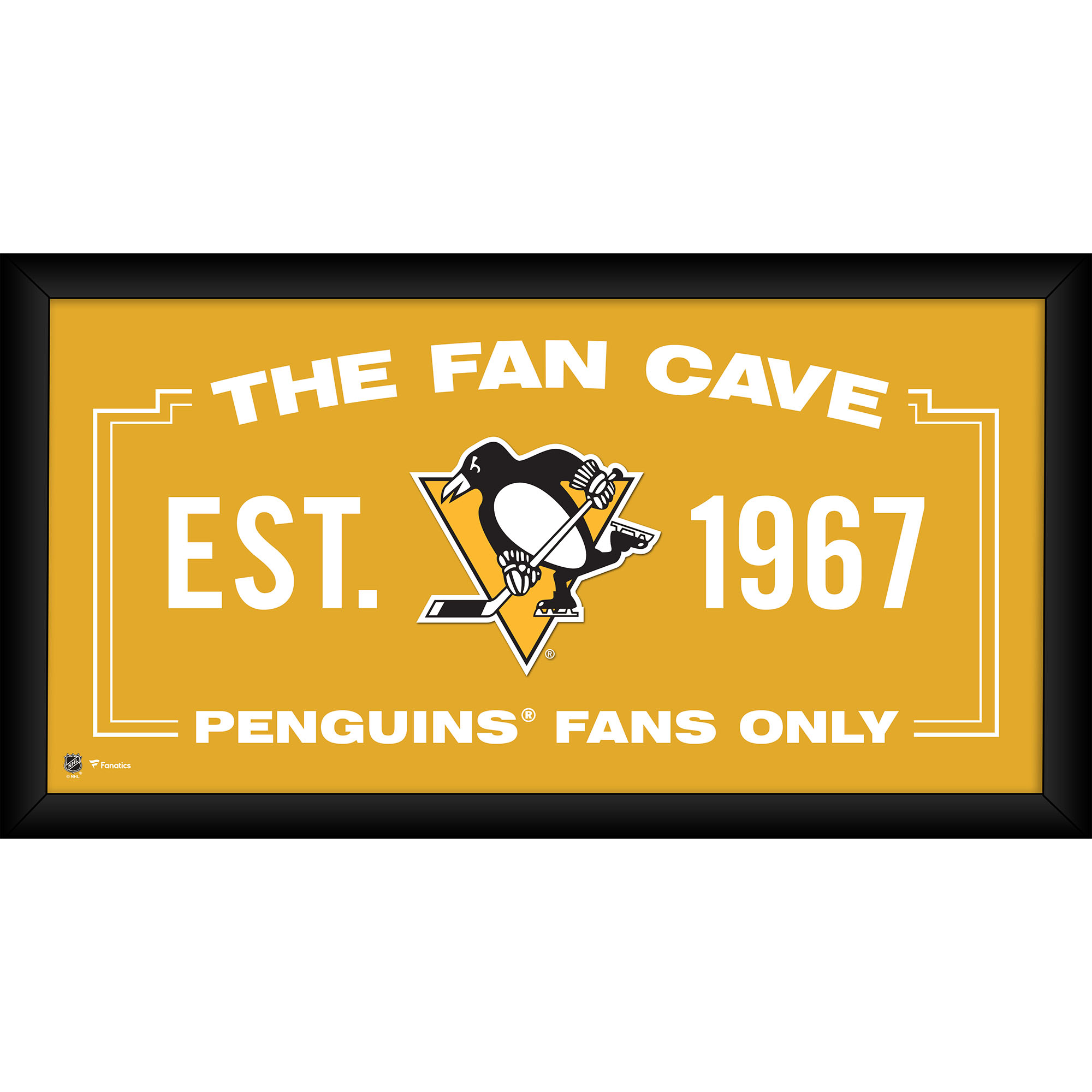 Pittsburgh Penguins – Gerahmte Fan-Cave-Collage, 25,4 x 50,8 cm Image