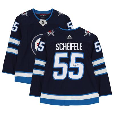 Von Mark Scheifele signiertes, marineblaues Adidas-Authentiktrikot der Winnipeg Jets Image