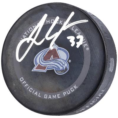 J.T. Compher Colorado Avalanche signierter offizieller Spielpuck 2022 Image