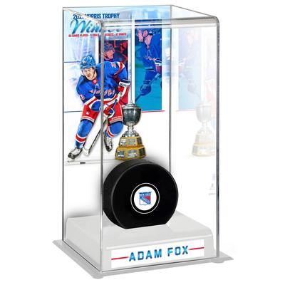 Adam Fox New York Rangers 2021 Norris Trophy Gewinner Deluxe Tall Hockey Puck Case Image
