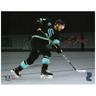 Jamie Oleksiak Seattle Kraken signiertes 11"" x 14"" Deep Sea Blue Jersey Shooting Spotlight Foto - Limitierte Auflage von 22