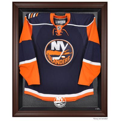 Vitrine mit Logo-Trikot der New York Islanders in Braun mit Rahmen Image