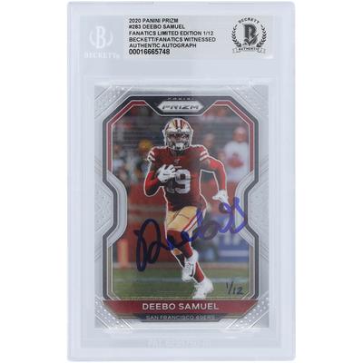 Deebo Samuel Sr San Francisco 49ers signierte 2020 Panini Prizm #283 #/12 Beckett Fanatics bezeugte authentifizierte Karte Image