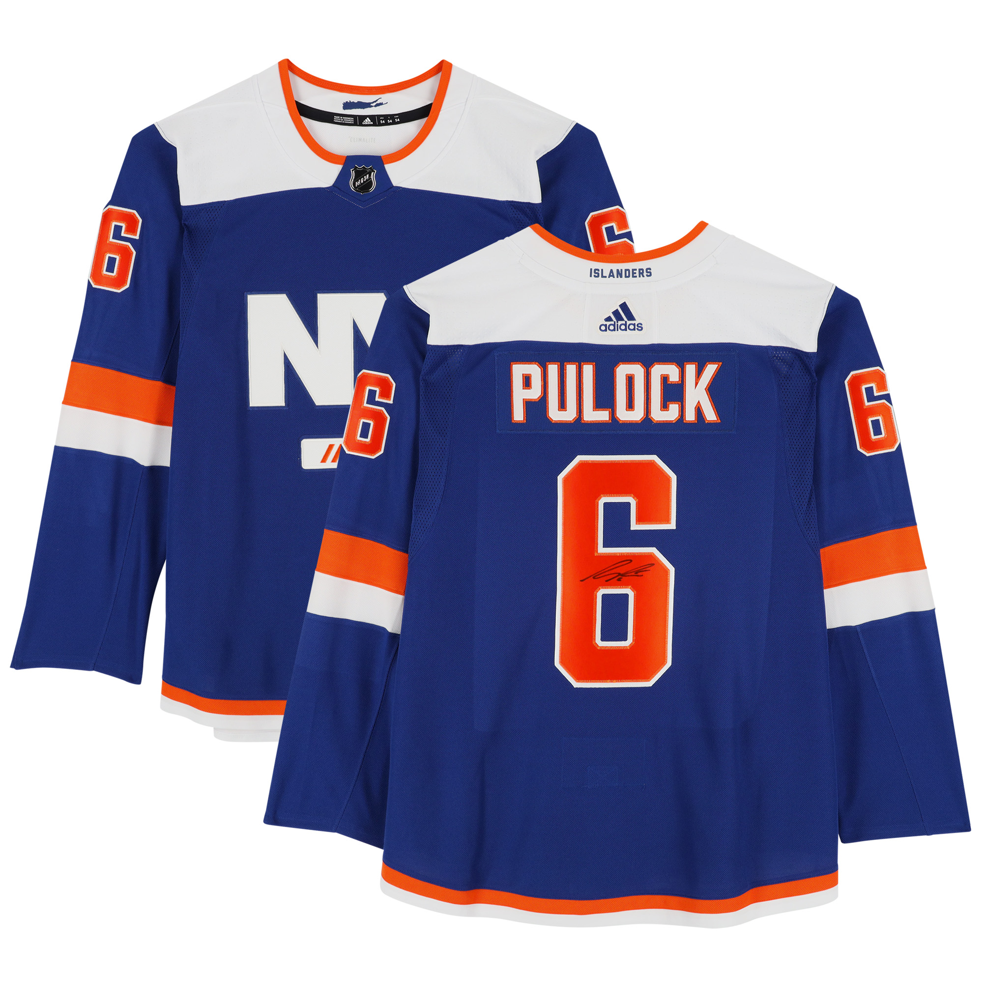 Ryan Pulock – Signiertes blaues alternatives Adidas-Authentiktrikot der New York Islanders Image