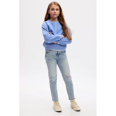 Gap Girls Vintage Wash Blue Distressed Girlfriend Jeans (5-16yrs) - Vintage Wash Blue