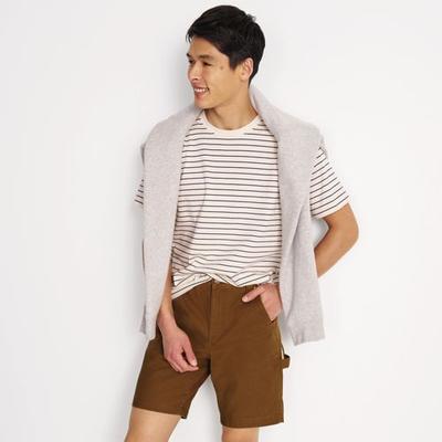 Stretch Canvas Carpenter Shorts, Men, size: 38, regular, Brown, Cotton, by Lands' End